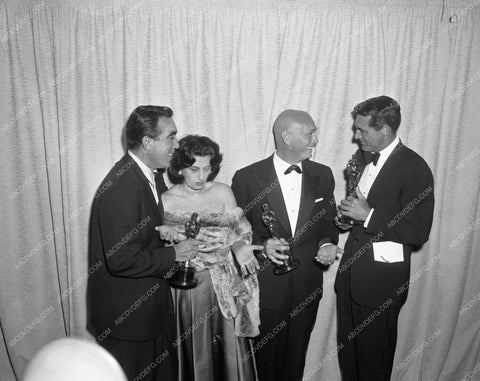 1957 Oscars Anthony Quinn Anna Magnani Yul Brynner Cary Grant aa1956-61</br>Los Angeles Newspaper press pit reprints from original 4x5 negatives for Academy Awards.