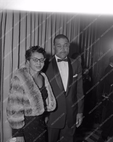 1958 Oscars Heavyweight champ Joe Louis & wife Academy Awards aa1958-11</br>Los Angeles Newspaper press pit reprints from original 4x5 negatives for Academy Awards.