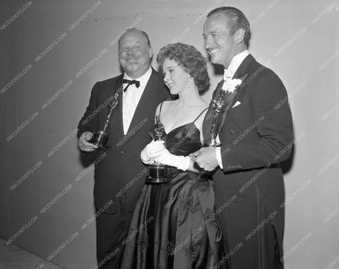 1958 Oscars Burl Ives Susan Hayward David Niven Academy Awards aa1958-12</br>Los Angeles Newspaper press pit reprints from original 4x5 negatives for Academy Awards.