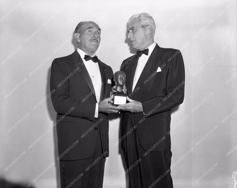 1958 Oscars Buddy Adler Jack L. Warner Academy Awards aa1958-17</br>Los Angeles Newspaper press pit reprints from original 4x5 negatives for Academy Awards.
