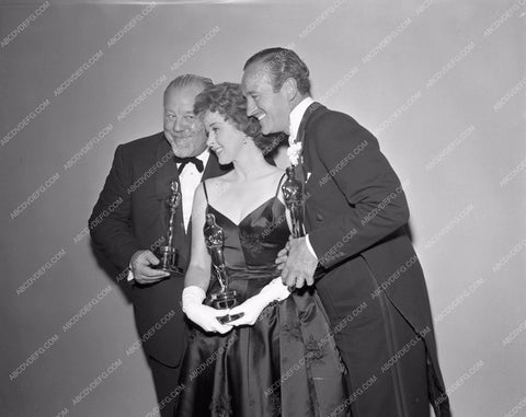 1958 Oscars Burl Ives Susan Hayward David Niven Academy Awards aa1958-47</br>Los Angeles Newspaper press pit reprints from original 4x5 negatives for Academy Awards.