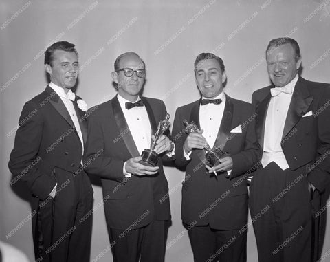 1958 Oscars Dirk Bogarde Van Heflin and others Academy Awards aa1958-55</br>Los Angeles Newspaper press pit reprints from original 4x5 negatives for Academy Awards.