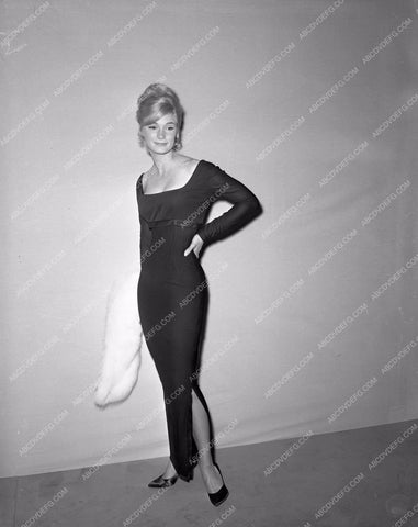 1959 Oscars Yvette Mimieux fashion Academy Awards aa1959-34</br>Los Angeles Newspaper press pit reprints from original 4x5 negatives for Academy Awards.