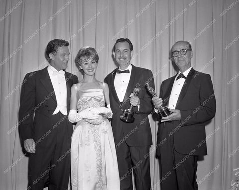 1960 Oscars Barbara Rush Robert Stack Academy Awards aa1960-11</br>Los Angeles Newspaper press pit reprints from original 4x5 negatives for Academy Awards.