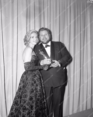 1960 Oscars Eva Marie Saint Peter Ustinov Academy Awards aa1960-12</br>Los Angeles Newspaper press pit reprints from original 4x5 negatives for Academy Awards.