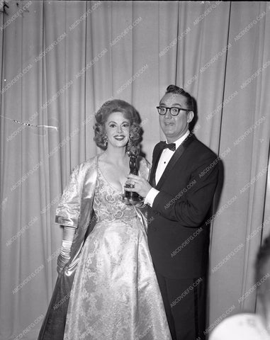 1960 oscars Jane Meadows Steve Allen Academy Awards aa1960-13</br>Los Angeles Newspaper press pit reprints from original 4x5 negatives for Academy Awards.