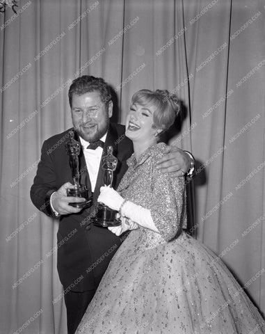 1960 Oscars Peter Ustinov Academy Awards aa1960-28</br>Los Angeles Newspaper press pit reprints from original 4x5 negatives for Academy Awards.