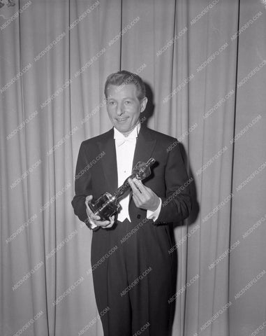 1960 Oscars Danny Kaye and statue Academy awards aa1960-33</br>Los Angeles Newspaper press pit reprints from original 4x5 negatives for Academy Awards.