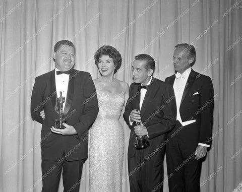 1960 Oscars Polly Bergen Richard Widmark Academy Awards aa1960-35</br>Los Angeles Newspaper press pit reprints from original 4x5 negatives for Academy Awards.