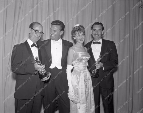 1960 Oscars Robert Stack Barbara Rush Academy Awards aa1960-38</br>Los Angeles Newspaper press pit reprints from original 4x5 negatives for Academy Awards.