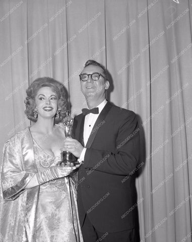 1960 oscars Jane Meadows Steve Allen Academy Awards aa1960-52</br>Los Angeles Newspaper press pit reprints from original 4x5 negatives for Academy Awards.
