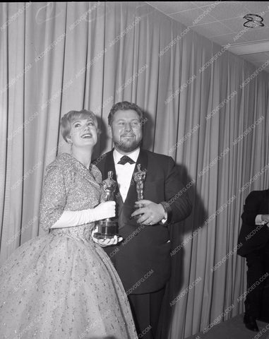 1960 Oscars Peter Ustinov Academy Awards aa1960-59</br>Los Angeles Newspaper press pit reprints from original 4x5 negatives for Academy Awards.
