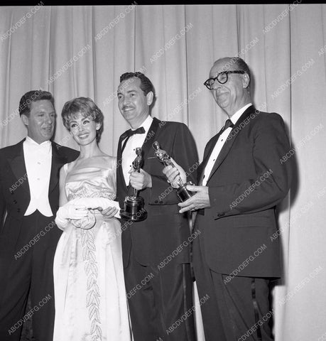 1960 Oscars Robert Stack Barbara Rush Academy Awards aa1960-71</br>Los Angeles Newspaper press pit reprints from original 4x5 negatives for Academy Awards.