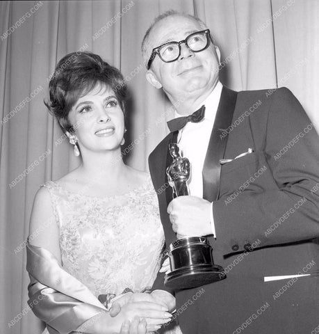 1960 Oscars Gina Lollobrigida Billy Wilder Academy aa1960-77</br>Los Angeles Newspaper press pit reprints from original 4x5 negatives for Academy Awards.