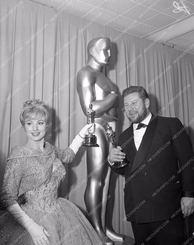 1960 Oscars Peter Ustinov Academy Awards aa1960-93</br>Los Angeles Newspaper press pit reprints from original 4x5 negatives for Academy Awards.