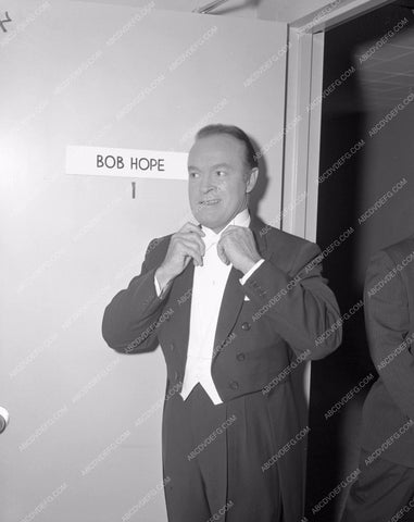 1960 Oscars Bob Hope backstage Academy Awards aa1960-94</br>Los Angeles Newspaper press pit reprints from original 4x5 negatives for Academy Awards.
