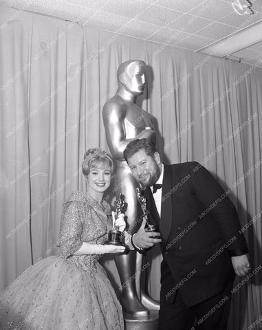 1960 Oscars Peter Ustinov Academy Awards aa1960-96</br>Los Angeles Newspaper press pit reprints from original 4x5 negatives for Academy Awards.