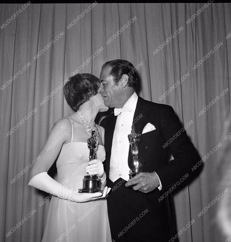 1964 Oscars Julie Andrews Rex Harrison Academy Awards aa1965-01</br>Los Angeles Newspaper press pit reprints from original 4x5 negatives for Academy Awards.