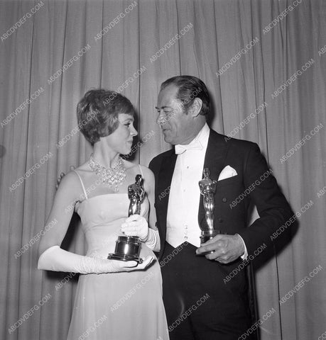 1964 Oscars Julie Andrews Rex Harrison Academy Awards aa1965-02</br>Los Angeles Newspaper press pit reprints from original 4x5 negatives for Academy Awards.