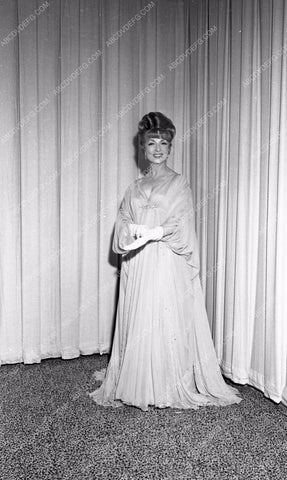 1964 Oscars Agnes Moorehead fashion arriving Academy Awards aa1965-31</br>Los Angeles Newspaper press pit reprints from original 4x5 negatives for Academy Awards.