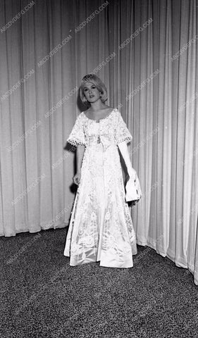 1964 Oscars Sandra Dee fashion arriving Academy Awards aa1965-35</br>Los Angeles Newspaper press pit reprints from original 4x5 negatives for Academy Awards.