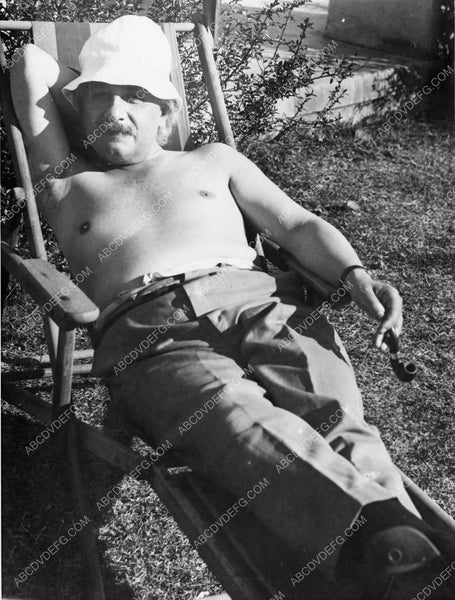 news photo Albert Einstein shirtless muscle bound beefcake sunning him ...