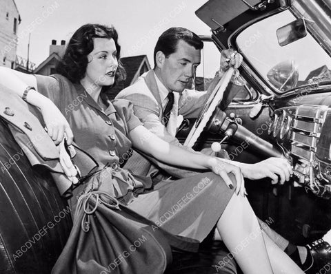 Arlene Dahl and husband enjoy their new car 8b20-0044