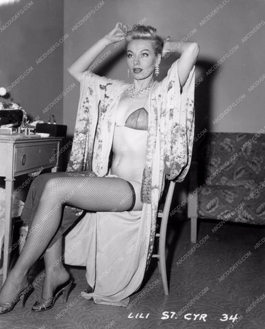 burlesque queen Lili St. Cyr in fishnets and tiny bikini 8b20-0377