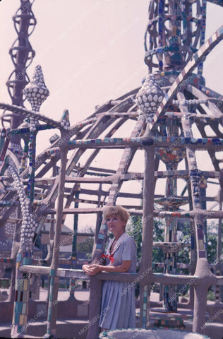 singer Petula Clark at Watts Towers 8b20-0528