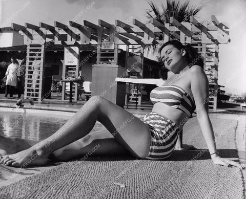 Shirley Ballard in bikini sunbathing by the pool 8b20-0582