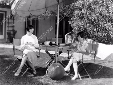 a spot of tea for Louise Brooks in the back yard 8b20-0801