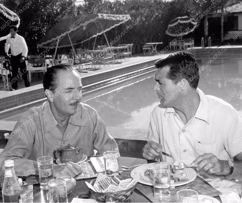 William Powell Cary Grant lunching poolside 8b20-10562