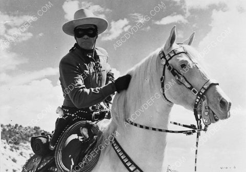 Clayton Moore The Lone Ranger and Silver portrait 8b20-10780