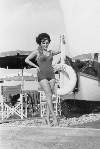 Connie Francis outdoors in her swimsuit 8b20-10790