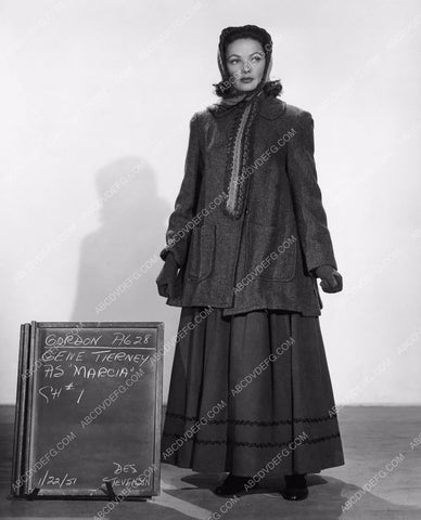 Gene Tierney wardrobe slate test shot The Secret of Convict Lake 8b20-1169