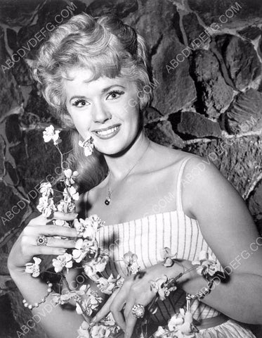 beautiful Connie Stevens and some flowers 8b20-11825