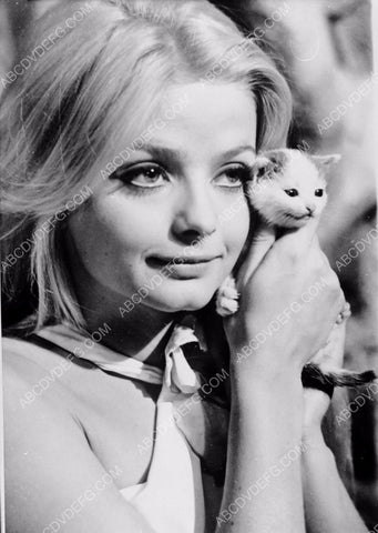 beautiful Ewa Aulin and and tiny kitty cat 8b20-12579