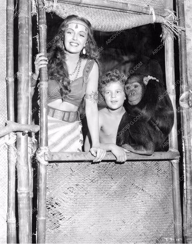 Frances Gifford Johnny Sheffield Cheetah film Tarzan Triumphs 8b20-12615