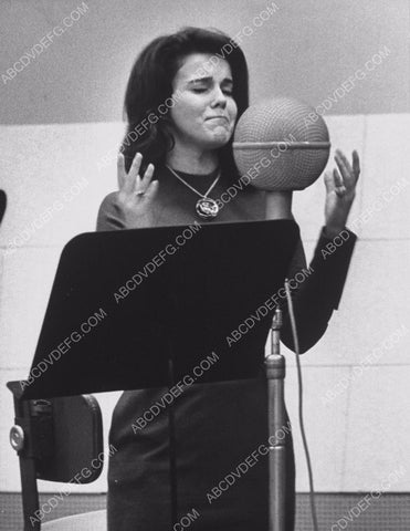 Ann-Margret in the recording studio with very large microphone 8b20-13427