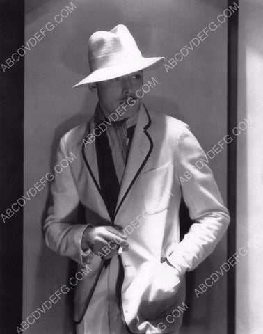 cool Nils Asther smoking cig in leisure suit 8b20-14189