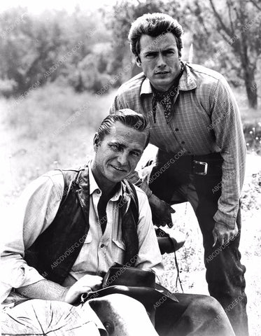 Eric Fleming Clint Eastwood behind the scenes TV Rawhide 8b20-14527