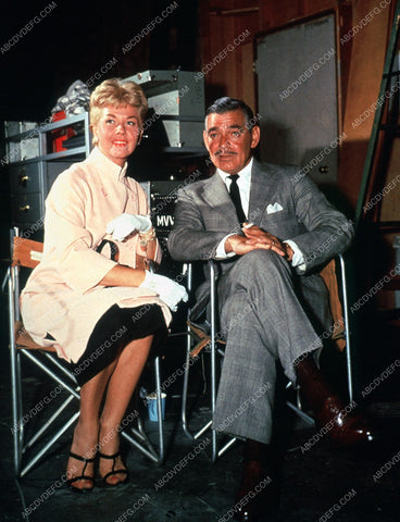candid Doris Day Clark Gable on set film Teacher's Pet 8b20-14666