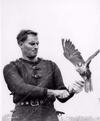 Charlton Heston and hunting falcon film The Warlord 8b20-14982