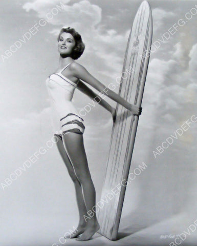 beautiful Patricia Blair in swimsuit with surfboard 8b20-15195