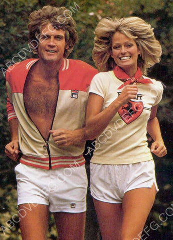 Lee Majors Farrah Fawcett go jogging 8b20-15226