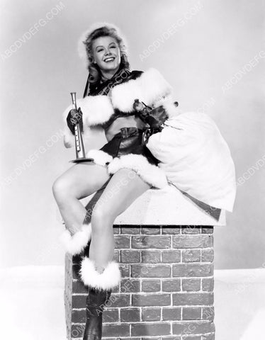 sexy Santa's helper Vera-Ellen going down chimney film White Christmas 8b20-1537