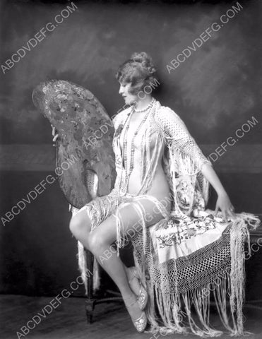 very bare Ruth Etting draped in revealing sexy wear w paint palette 8b20-15967