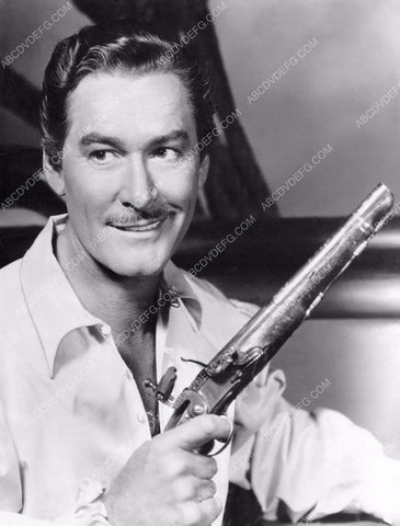 Errol Flynn and his muskett pistol film Against All Flags 8b20-16097