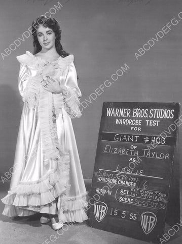 Elizabeth Taylor wardrobe slate shot film Giant 8b20-16333