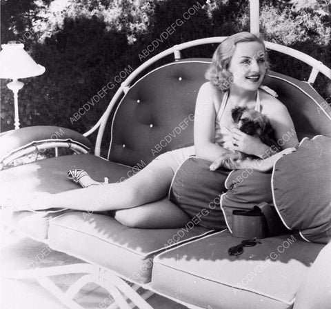 beautiful Carole Lombard out in the sun with her dogs 8b20-16785